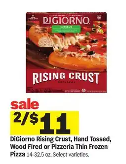 Meijer DiGiorno Rising Crust, Hand Tossed, Wood Fired or Pizzeria Thin Frozen Pizza offer