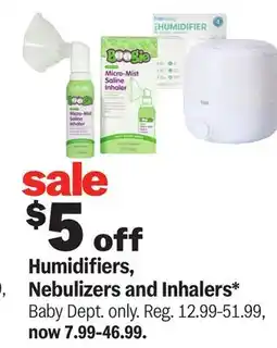 Meijer Humidifiers, Nebulizers and Inhalers offer