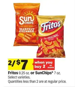 Meijer Fritos 9.25 oz. or SunChips* 7 oz offer