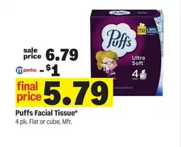 Meijer Puffs Facial Tissue offer