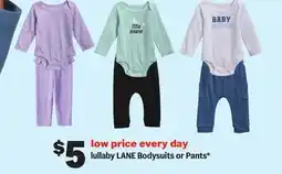 Meijer lullaby LANE Bodysuits or Pants offer