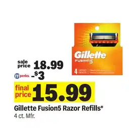 Meijer Gillette Fusion5 Razor Refills offer