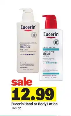 Meijer Eucerin Hand or Body Lotion offer