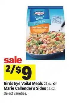 Meijer Birds Eye Voila! Meals 21 oz. or Marie Callender's Sides 13 oz offer