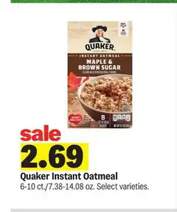 Meijer Quaker Instant Oatmeal offer