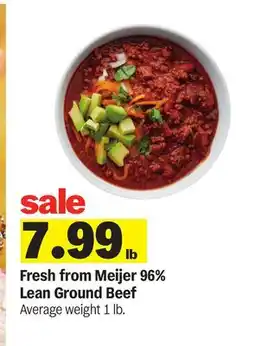Meijer Fresh from Meijer 96% Lean Ground Beef offer