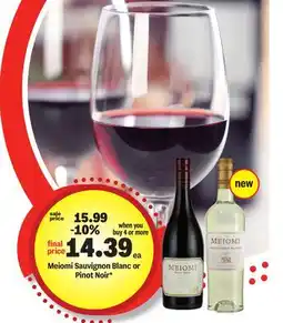 Meijer Meiomi Sauvignon Blanc or Pinot Noir offer