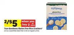 Meijer True Goodness Gluten Free Rice Crackers offer