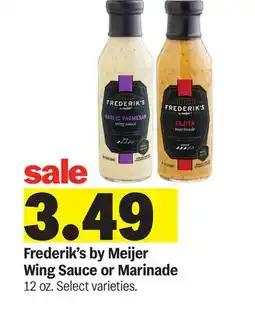 Meijer Frederik's by Meijer Wing Sauce or Marinade offer