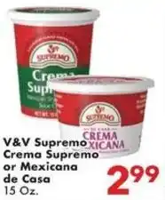 Fairplay V&V Supremo Crema Supremo or Mexicana de Casa offer