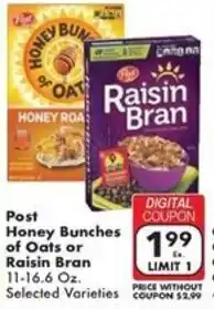 Fairplay Post Honey Bunches of Oats or Raisin Bran offer