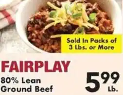 Fairplay 80% Lean Ground Beef offer