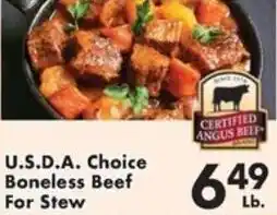 Fairplay U.S.D.A. Choice Boneless Beef For Stew offer