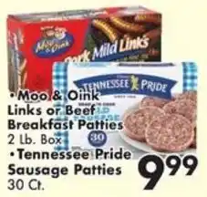 Fairplay Moo & Oink Links or Beef Breakfast Patties offer