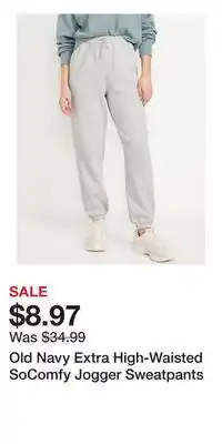 Old Navy Old Navy Extra High-Waisted SoComfy Jogger Sweatpants offer