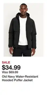 Old Navy Old Navy Water-Resistant Hooded Puffer Jacket offer