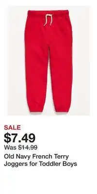 Old Navy Old Navy French Terry Joggers for Toddler Boys offer