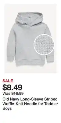 Old Navy Old Navy Long-Sleeve Striped Waffle-Knit Hoodie for Toddler Boys offer