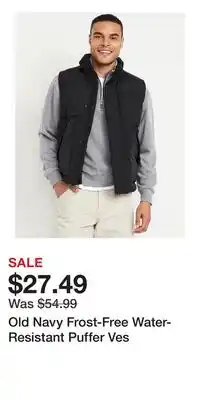 Old Navy Old Navy Frost-Free Water-Resistant Puffer Ves offer