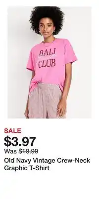 Old Navy Old Navy Vintage Crew-Neck Graphic T-Shirt offer