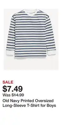 Old Navy Old Navy Printed Oversized Long-Sleeve T-Shirt for Boys offer