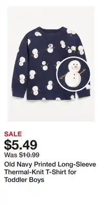 Old Navy Old Navy Printed Long-Sleeve Thermal-Knit T-Shirt for Toddler Boys offer