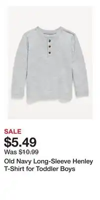 Old Navy Old Navy Long-Sleeve Henley T-Shirt for Toddler Boys offer