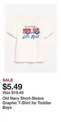Old Navy Old Navy Short-Sleeve Graphic T-Shirt for Toddler Boys offer