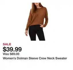 Belk Women's Dolman Sleeve Crew Neck Sweater offer