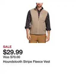 Belk Houndstooth Stripe Fleece Vest offer