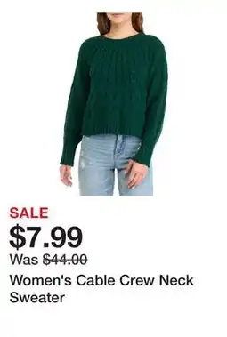 Belk Women's Cable Crew Neck Sweater offer