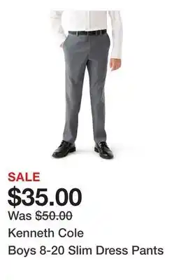 Belk Kenneth Cole Boys 8-20 Slim Dress Pants offer