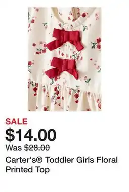 Belk Carter's Toddler Girls Floral Printed Top offer