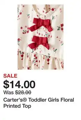 Belk Carter's Toddler Girls Floral Printed Top offer