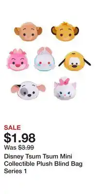 Game Stop Disney Tsum Tsum Mini Collectible Plush Blind Bag Series 1 offer