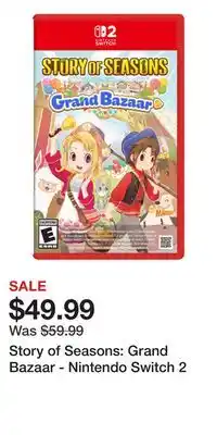 Game Stop Story of Seasons: Grand Bazaar - Nintendo Switch 2 offer