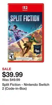 Game Stop Split Fiction - Nintendo Switch 2 (Code-in-Box) offer
