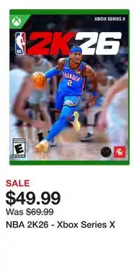 Game Stop NBA 2K26 - Xbox Series X offer