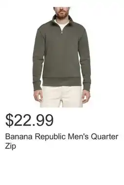 Costco Banana Republic Men's Quarter Zip offer
