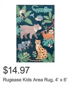 Costco Rugease Kids Area Rug, 4' x 6' offer
