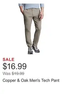Costco Copper & Oak Men's Tech Pant offer