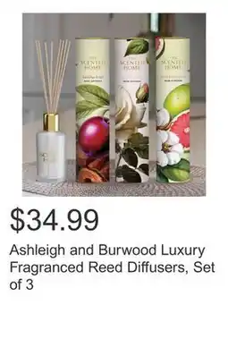 Costco Ashleigh and Burwood Luxury Fragranced Reed Diffusers, Set of 3 offer