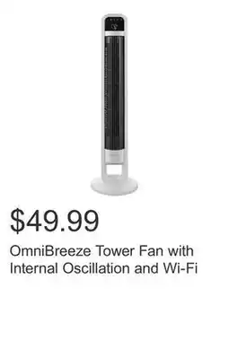 Costco OmniBreeze Tower Fan with Internal Oscillation and Wi-Fi offer