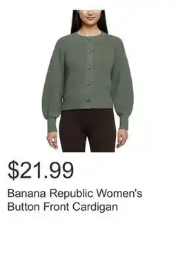 Costco Banana Republic Women's Button Front Cardigan offer