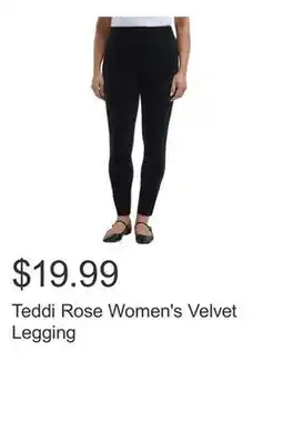 Costco Teddi Rose Women's Velvet Legging offer