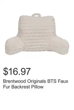 Costco Brentwood Originals BTS Faux Fur Backrest Pillow offer