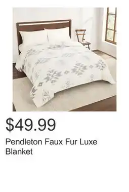 Costco Pendleton Faux Fur Luxe Blanket offer