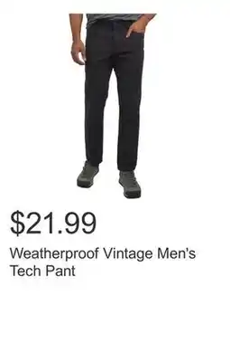 Costco Weatherproof Vintage Men's Tech Pant offer