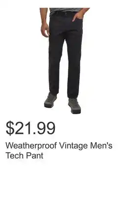 Costco Weatherproof Vintage Men's Tech Pant offer