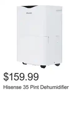 Costco Hisense 35 Pint Dehumidifier offer